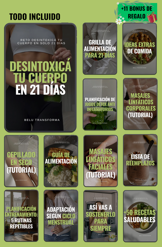 Desintoxicá Tu Cuerpo En 21 Días: Quema Grasa • Antiinflamación • Anticelulitis